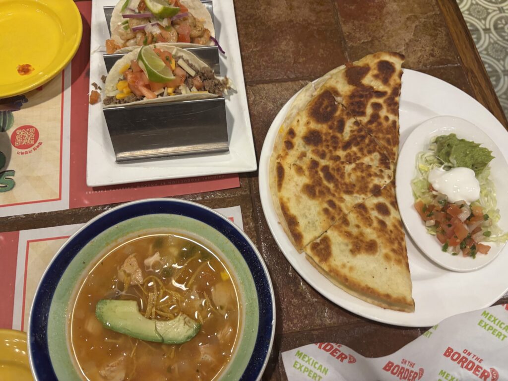 온더보더의 메뉴들