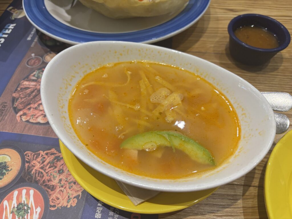 온더보더의 치킨 또티아 수프