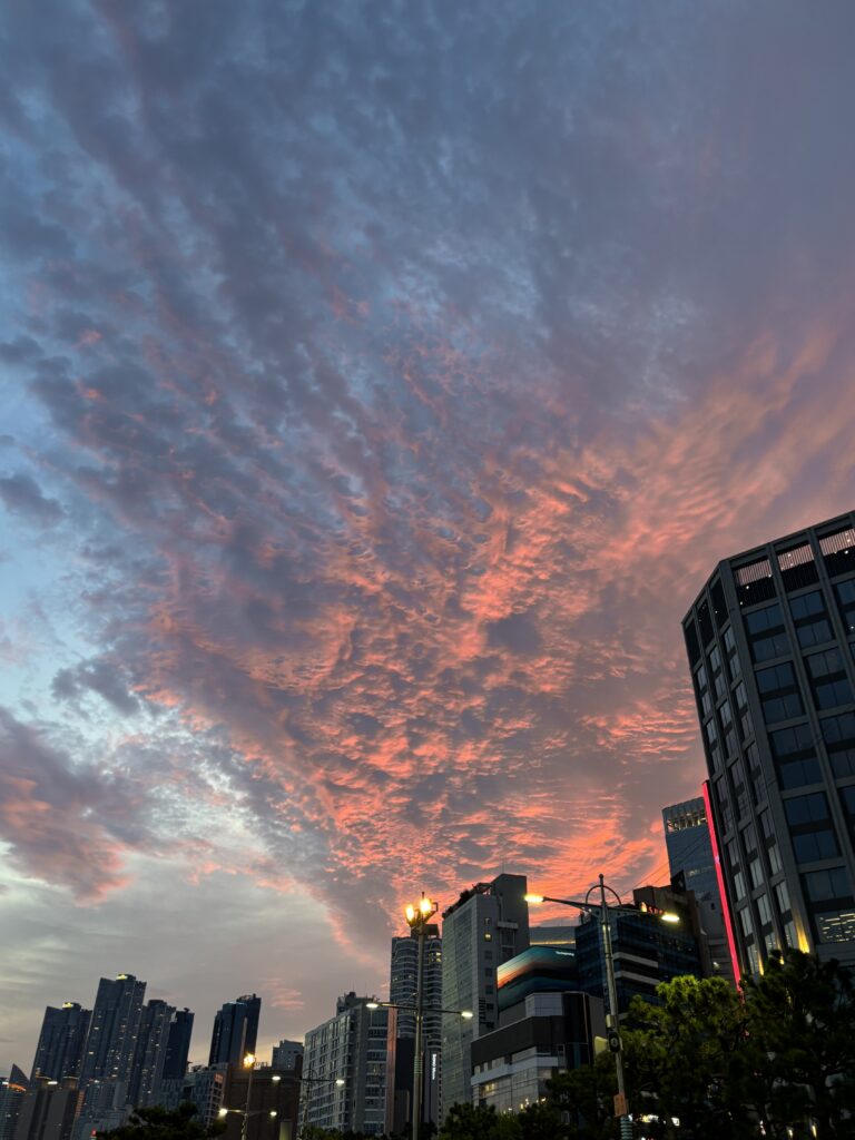 해운대의 일몰